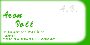 aron voll business card